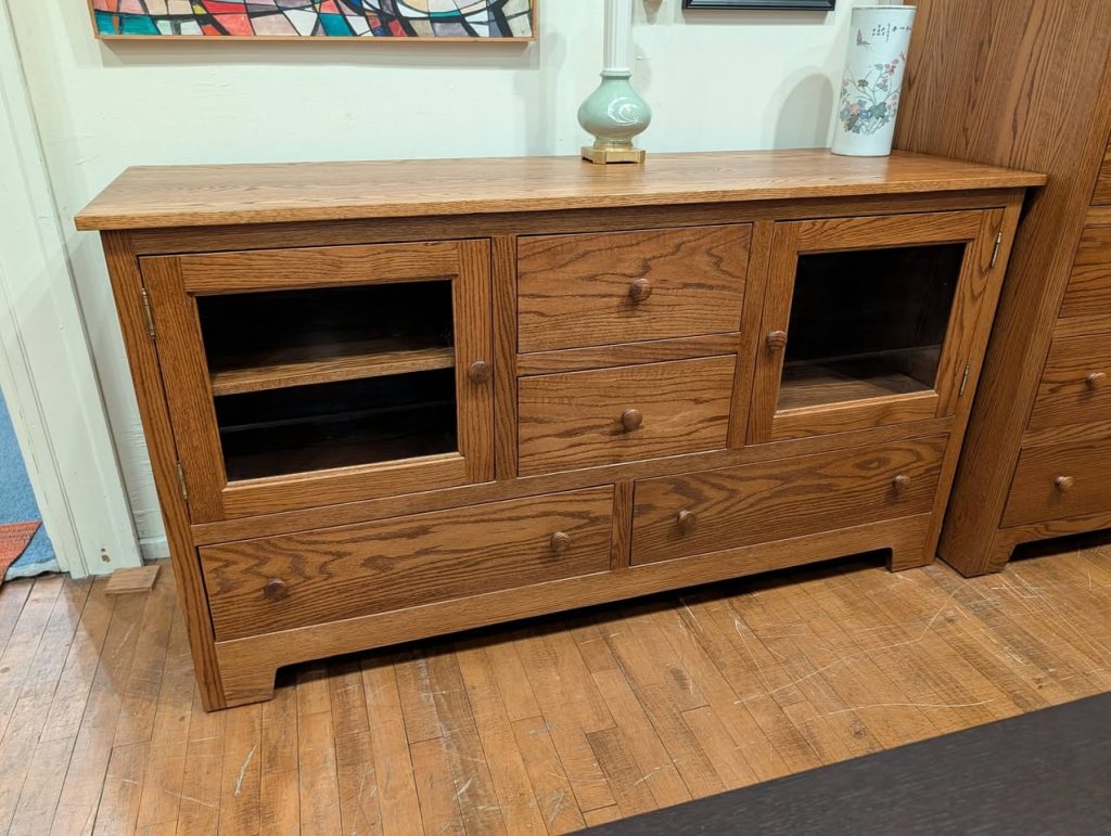 Amish Oak Entertainment Credenza