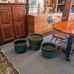 Vintage Green Glaze Pots