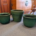 Vintage Green Glaze Pots