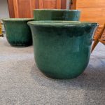 Vintage Green Glaze Pots