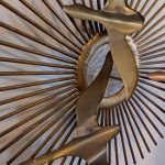 Mid Century Sunburst Wall Sculpture