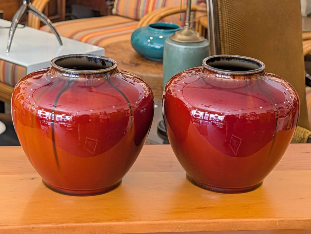 Pair Rookwood 6307C, 1932 vase. 6 inches tall