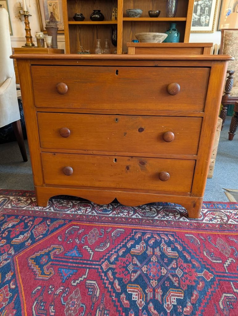Antique Pine 3 Drawer Chest