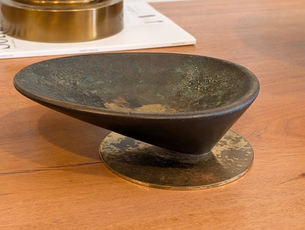 Early Carl Aubock Bronze Bowl