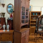 8.5 Feet Tall Narrow Pine Cabinet