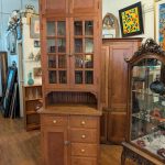 8.5 Feet Tall Narrow Pine Cabinet