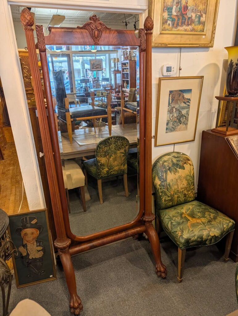 Full Length Antique Cheval / Standing Mirror