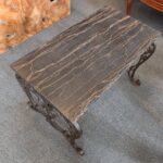 Italian Marble and Iron Garden Bench / Table