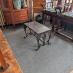 Italian Marble and Iron Garden Bench / Table