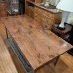Custom Walnut Harvest Table, 77.5 x 34.5