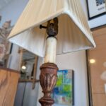 Pair Vintage Distressed Buffet Lamps