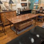 Custom Walnut Harvest Table, 77.5 x 34.5