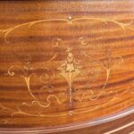 Antique Inlaid Bow Front Display Cabinet