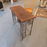 Hand Wrought Iron and Bronze Console Table