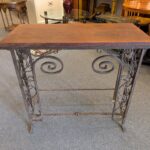 Hand Wrought Iron and Bronze Console Table