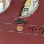 Mid Century Italian Giltwood Mirror by Palladio, 64.5 inches tall