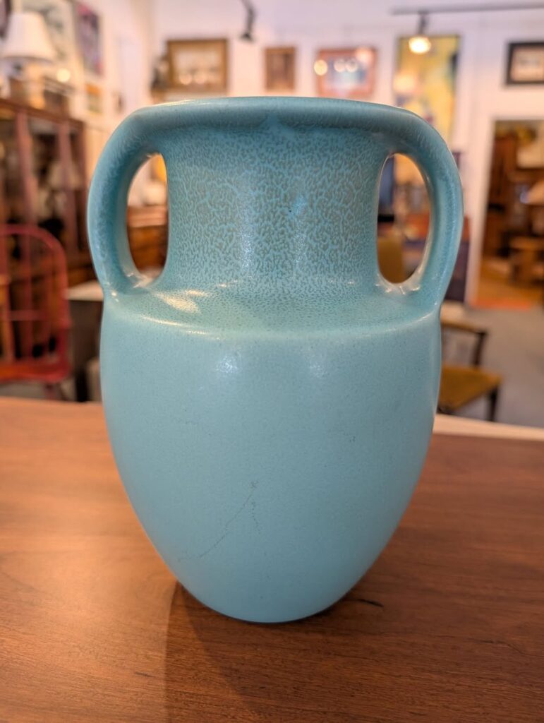 Arts and Crafts 7.75 inch Teal Rookwood Vase