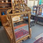 Mid Century Italian Giltwood Mirror by Palladio, 64.5 inches tall