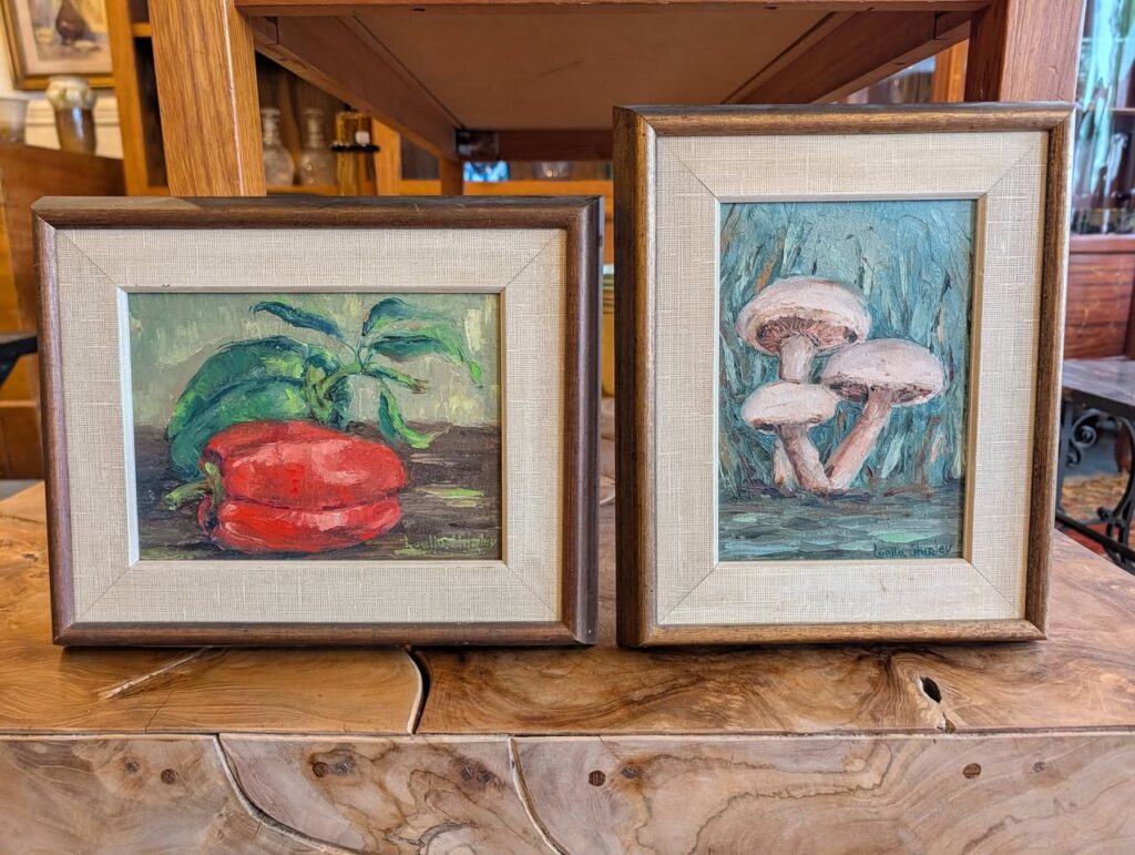 Luella Shirley, pair Mid Century Oil on Board