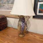 Nippon Wisteria Vase made Lamp