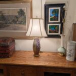 Nippon Wisteria Vase made Lamp