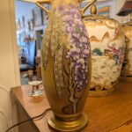 Nippon Wisteria Vase made Lamp