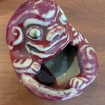 Antique Chinese Flambe Foo Lion Cub Brush Wash
