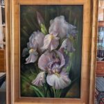 Tall Canvas Painting of Iris