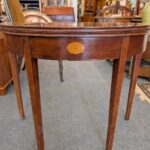 English Regency Demilune Folding Card Table