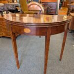 English Regency Demilune Folding Card Table
