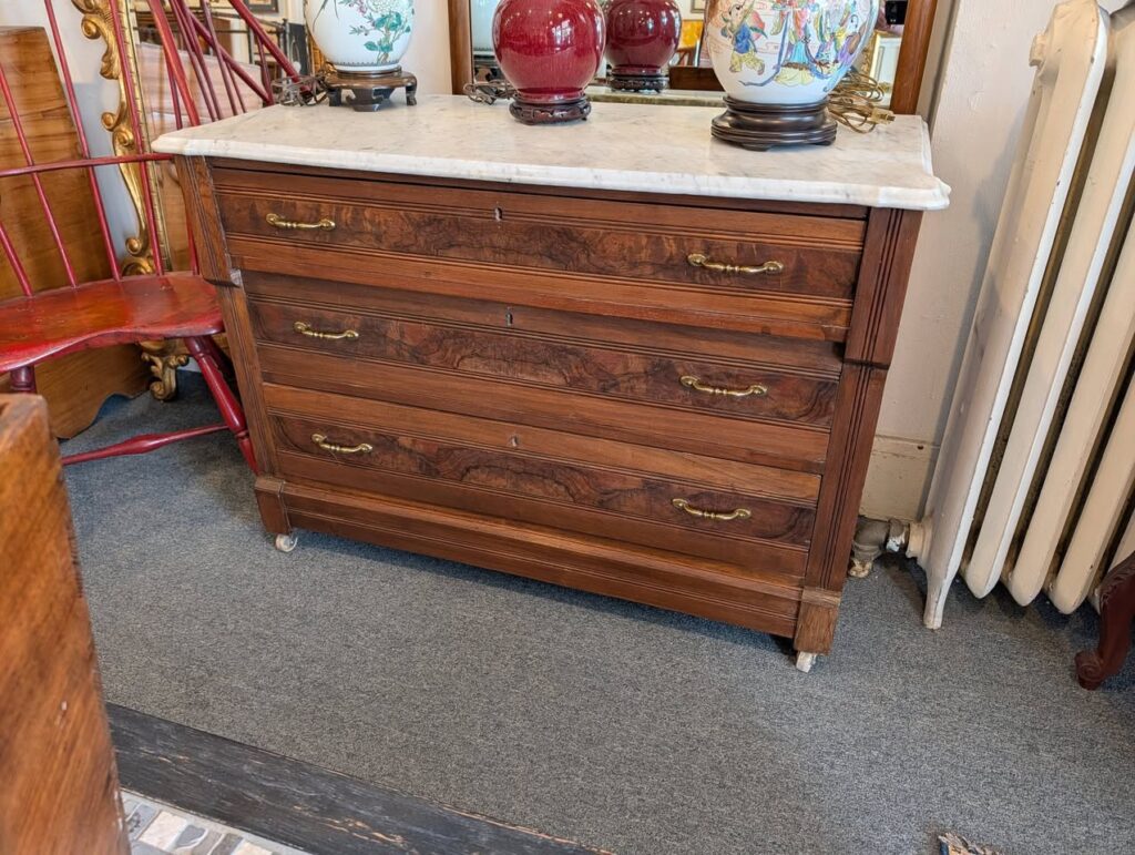 Victorian Marble Top 3 Drawer Chest