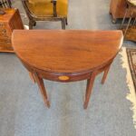 English Regency Demilune Folding Card Table
