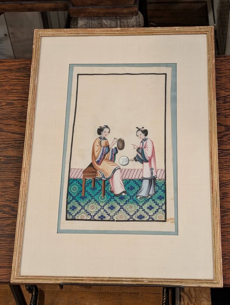 Antique Chinese Pith Paper Painting