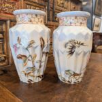 Pair 9.5 inch Taisho Period Vase