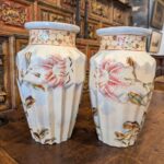 Pair 9.5 inch Taisho Period Vase