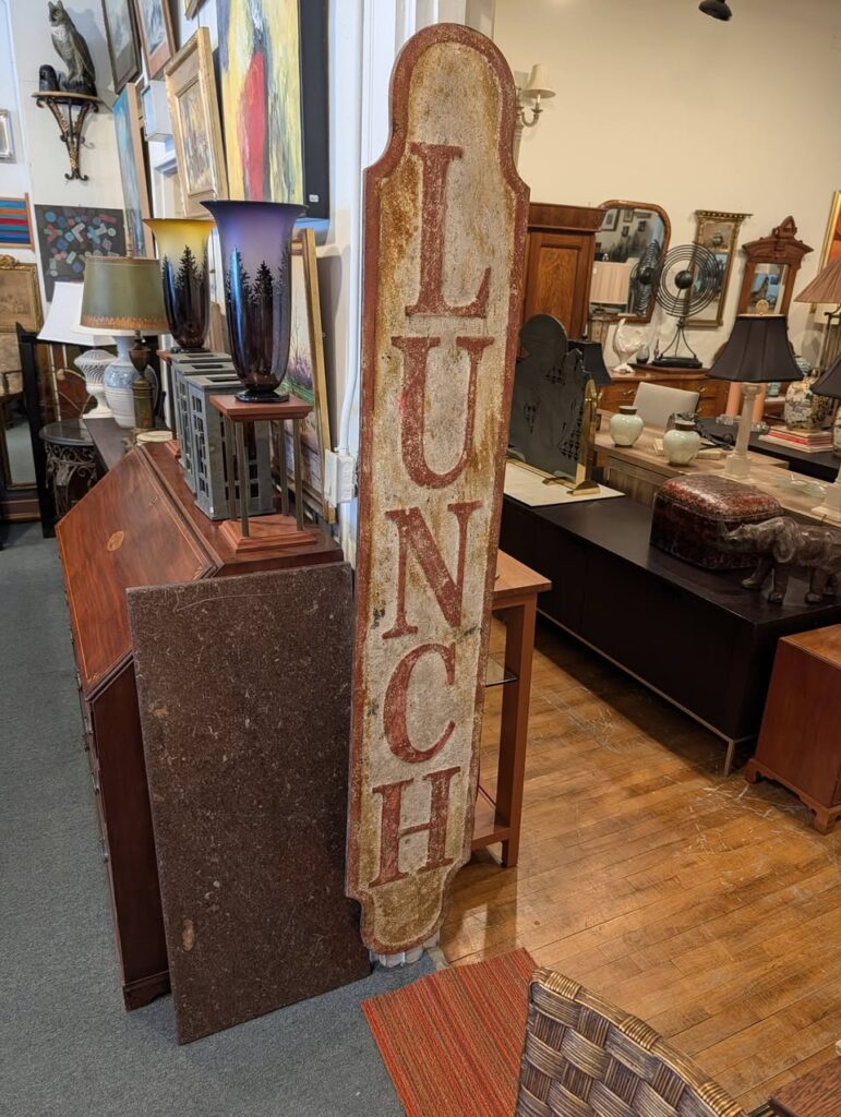 Vintage Metal Lunch Sign