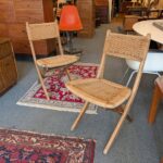 Pair Mid Century Folding Chairs