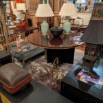 Pair Celadon Designer Lamps