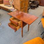 2 Drawer Drop Leaf Cherry Work Table