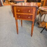 2 Drawer Drop Leaf Cherry Work Table