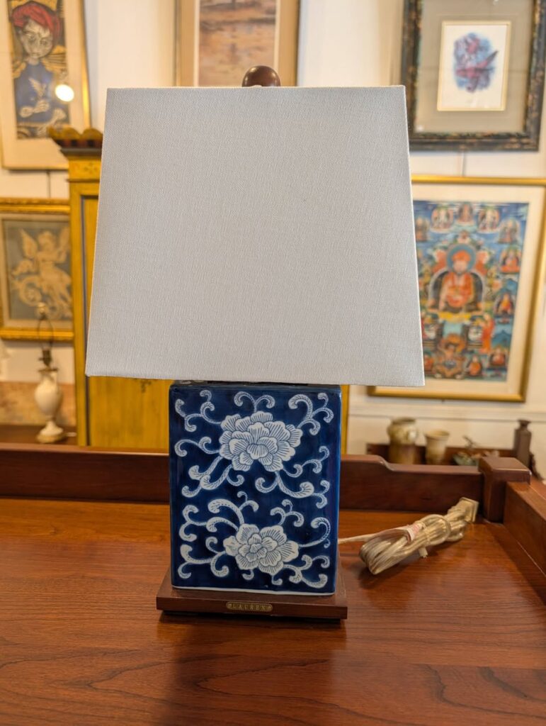Ralph Lauren Blue and White Small Lamp