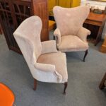 Pair Art Deco Wingback Armchairs