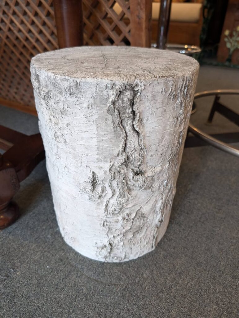 Faux Bois Cement Side Table