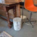Faux Bois Cement Side Table