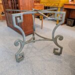 Jerry Pair, Iron Greek Key Center Table. 40″ dia
