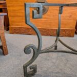 Jerry Pair, Iron Greek Key Center Table. 40″ dia