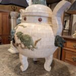 Karl Springer Era Bone Tile Censer