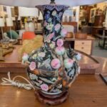Pair Famille Noir Vase Lamps