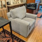 Crate and Barrel Gray Swivel Chair