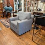 Crate and Barrel Gray Swivel Chair